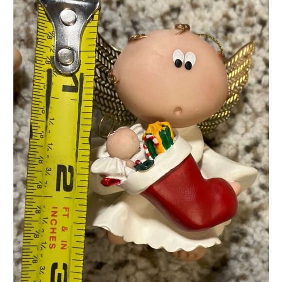 Kirk 2001 Angel Cheeks Christmas Ornaments With Decorative Elements Set of 3 - Picture 11 of 12